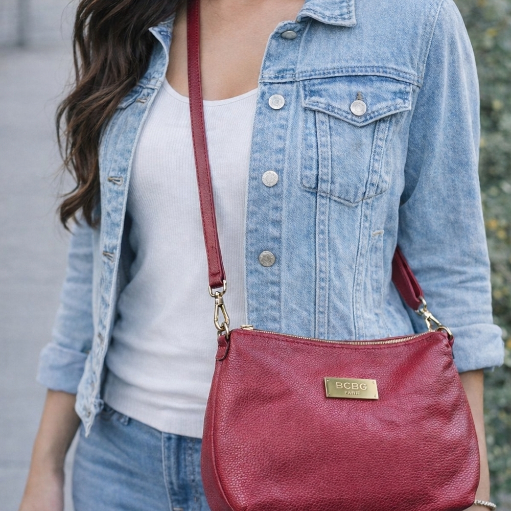 BCBG Bold Red Crossbody Bag